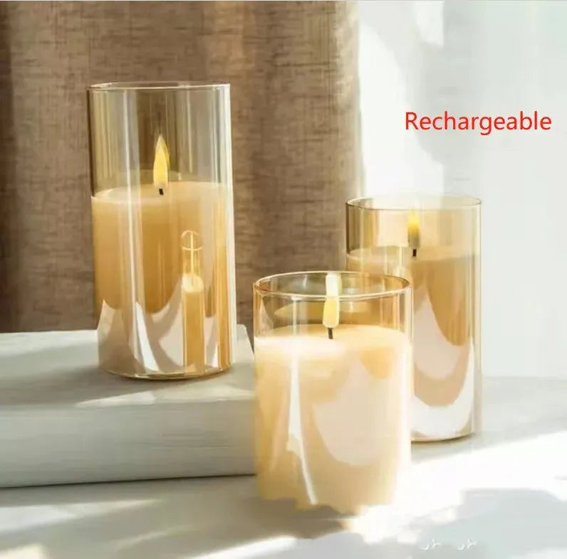 Electroplated Glass LED Electronic Candle Lights Wholesale Rechargeable - Bellarte Enchanté Electroplated Glass LED Electronic Candle Lights Wholesale Rechargeable